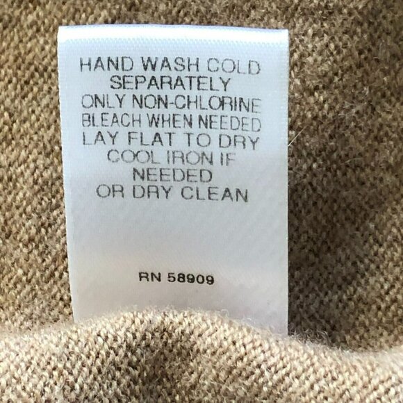 Turnbury Mens Sweater Vest sz L Extra Fine Merino Wool Tan Preppy - Picture 4 of 8